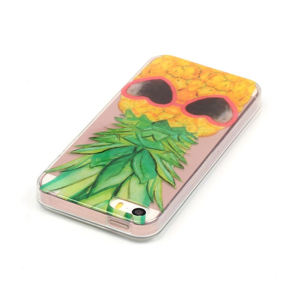 EIDERWOOD iPhone SE / 5 / 5s Fleksibel Plastik Mobil Cover m. Print - Ananas