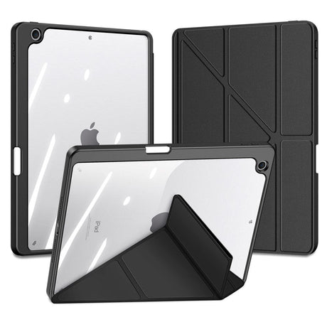 DUX DUCIS MAGI Series iPad 10.2" (2021 / 2020 / 2019) PU Læder / Plastik Flip Cover - Gennemsigtig / Sort