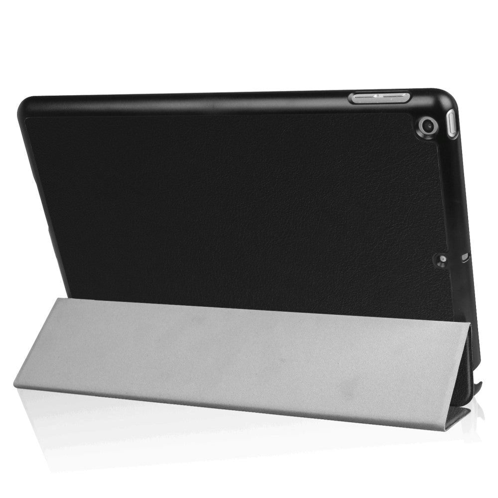 Apple iPad 9.7 2017/2018 Kunst Læder Flip Cover m. Stand - Sort