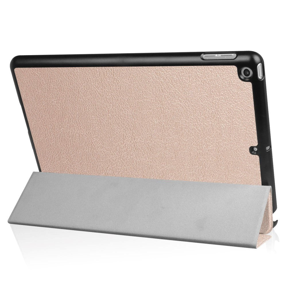 Apple iPad 9.7 2017/2018 Kunst Læder Flip Cover m. Stand - Rose Gold