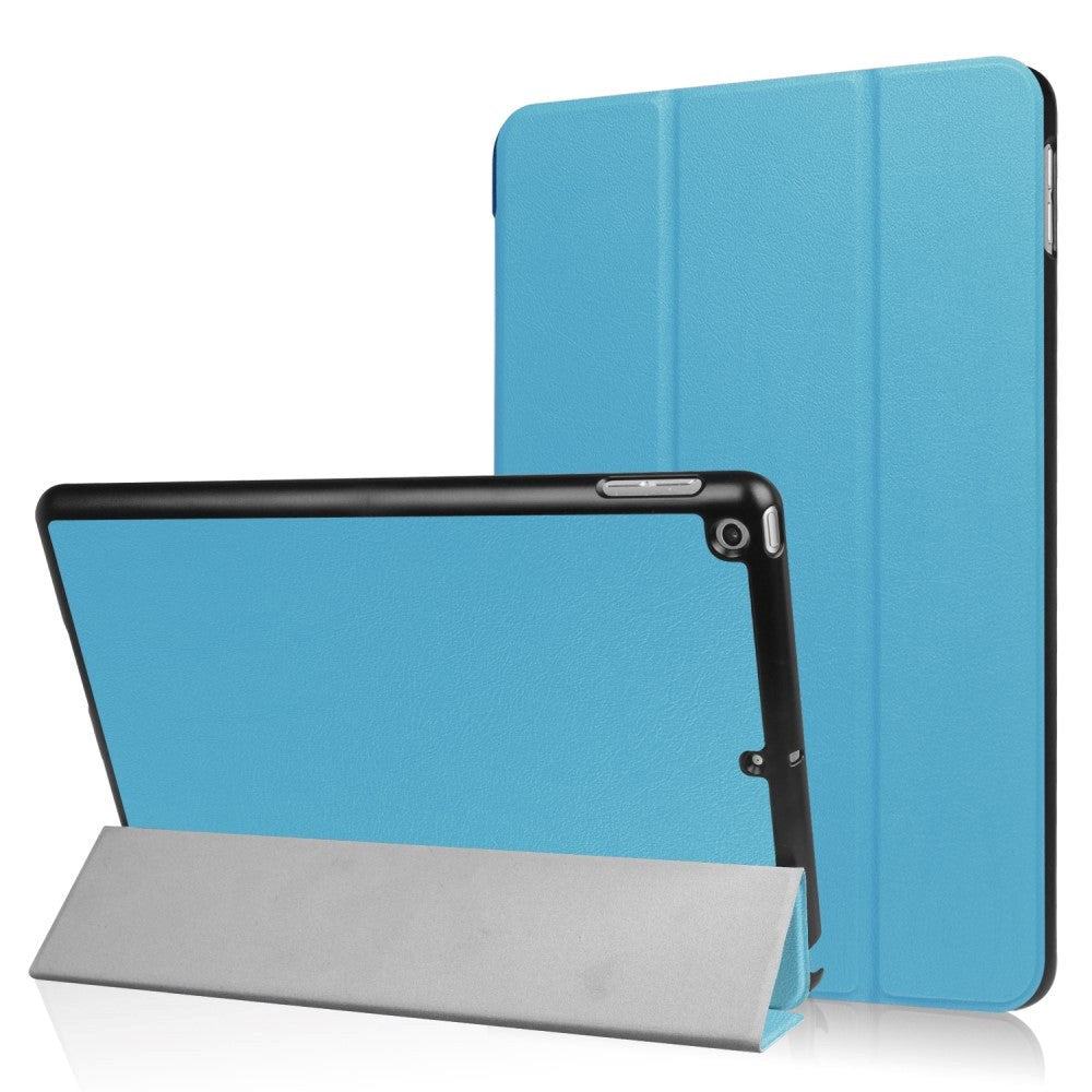 Apple iPad 9.7 2017/2018 Kunst Læder Flip Cover m. Stand - Blå