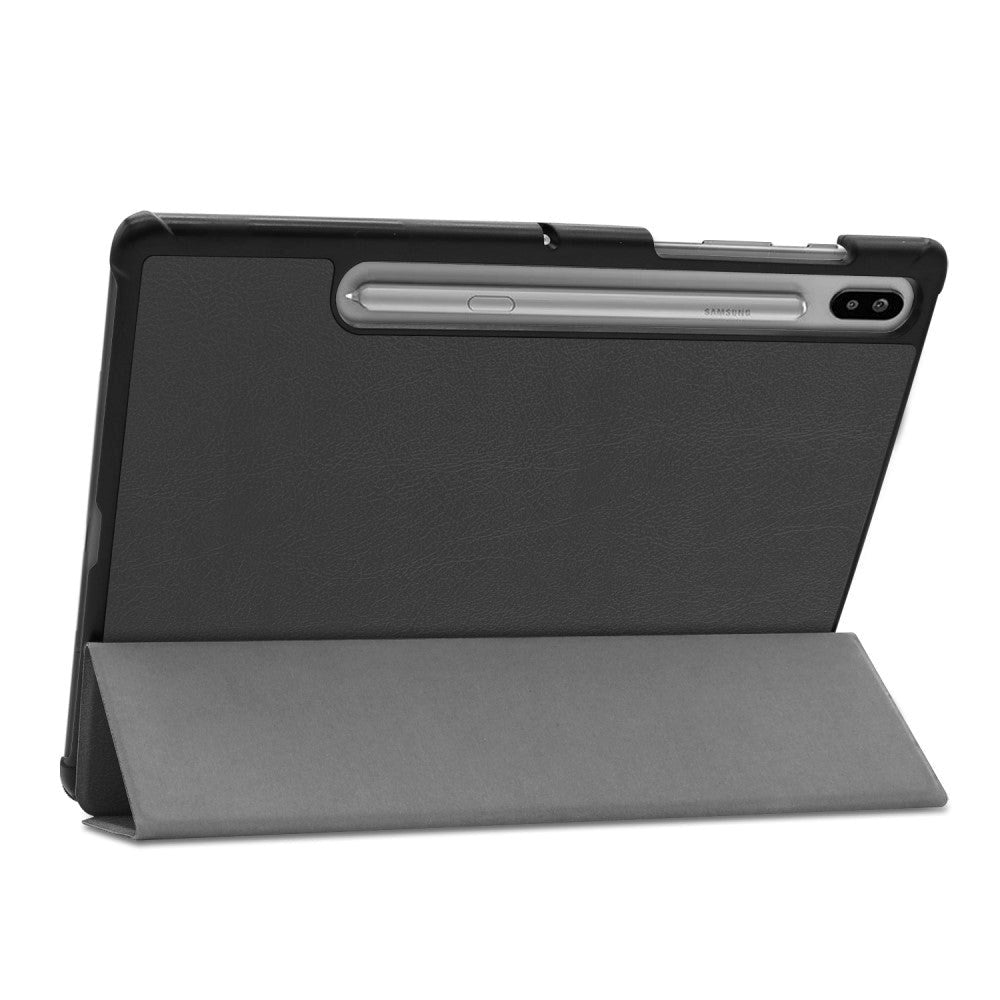 Samsung Galaxy Tab S6 Læder  Cover m. Stand - Sort