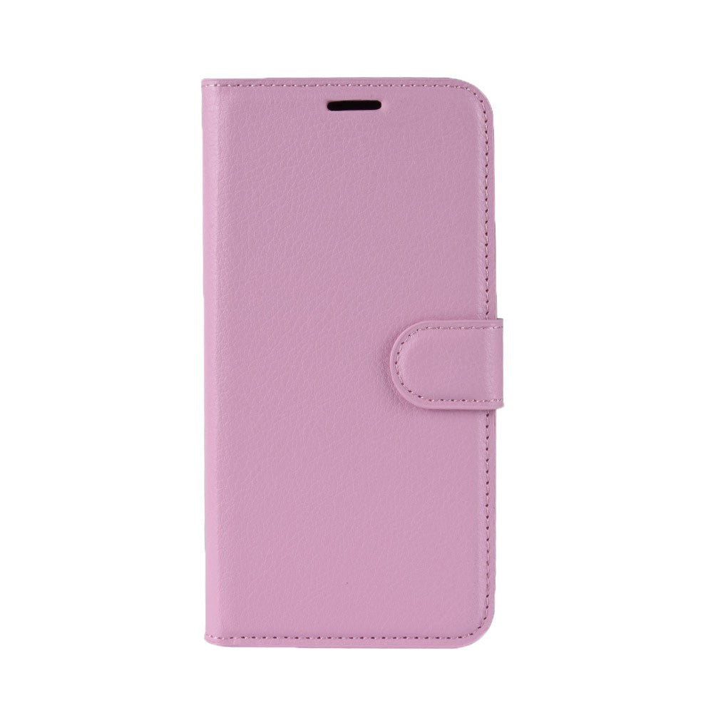 Samsung Galaxy A71 Litchi Læder Mobil Cover m. Pung - Lyserød