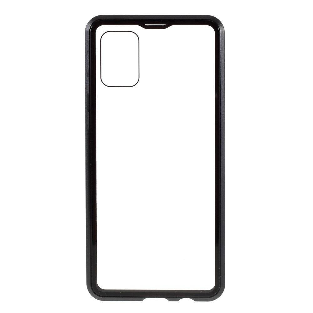 Samsung Galaxy A51 360⁰ Magnetisk Cover m. Glas Forside & Bagside - Sort