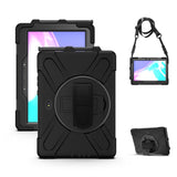 Samsung Galaxy Tab Active Pro / 4 Pro Håndværker Case m. 360⁰ Fod & Skulderstrop - Sort