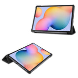 Samsung Galaxy Tab S6 Lite (2020-2024) Tri-Fold Læder Cover - Sort