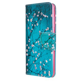 Samsung Galaxy A41 Læder Cover m. Kortholder - Træ med blomster