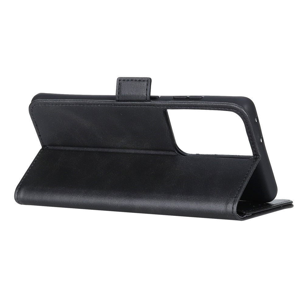 EIDERWOOD Samsung Galaxy S21 Ultra Kunstlæder Flip Cover - Pung og Ståfunktion - Sort
