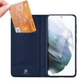 Samsung Galaxy S21 FE (5G) DUX DUCIS Skin Pro Series Thin Wallet Cover - Blå