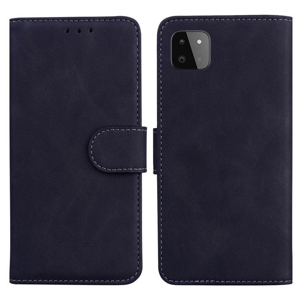 EIDERWOOD - Samsung Galaxy A22 (5G) - Kunstlæder Flip Cover m. Kortholder & Ståfunktion - Sort