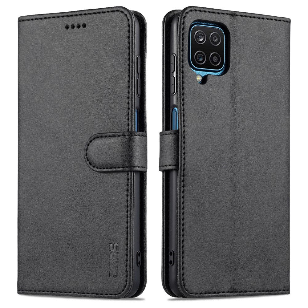 EIDERWOOD - Samsung Galaxy A12 - Kunstlæder Flip Cover m. Kortholder & Ståfunktion - Sort