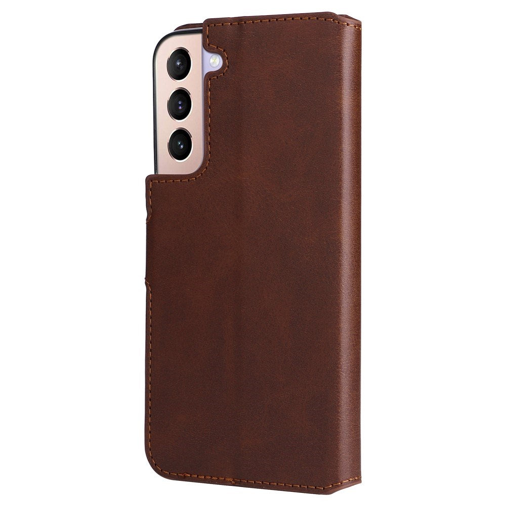EIDERWOOD - Samsung Galaxy S22+ (Plus) Kunstlæder Flip Cover m. Kortholder & Ståfunktion - Brun
