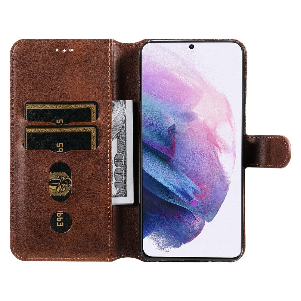 EIDERWOOD - Samsung Galaxy S22+ (Plus) Kunstlæder Flip Cover m. Kortholder & Ståfunktion - Brun