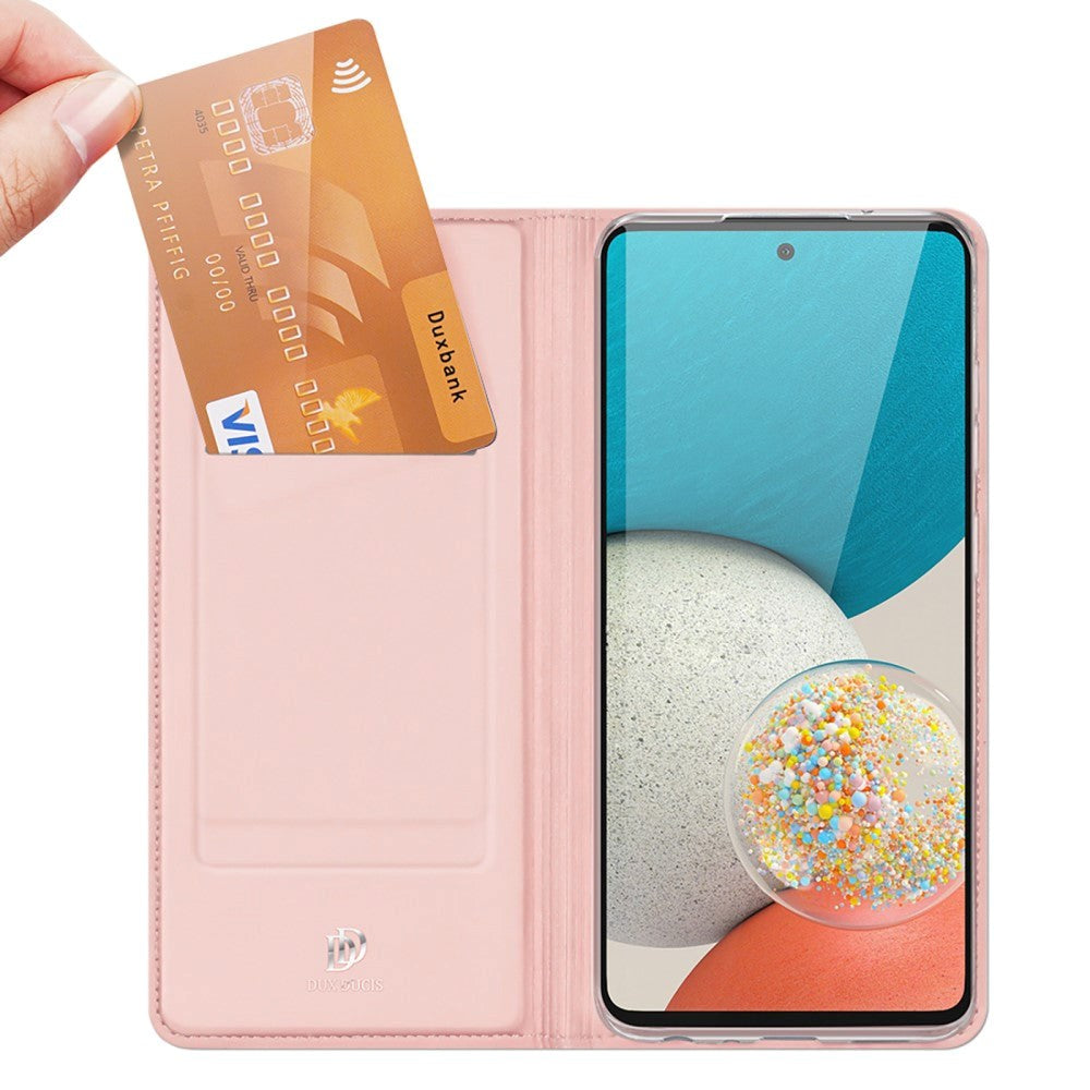 DUX DUCIS Samsung Galaxy A73 (5G) Skin Pro Series Thin Wallet Flip Cover - Rose Gold