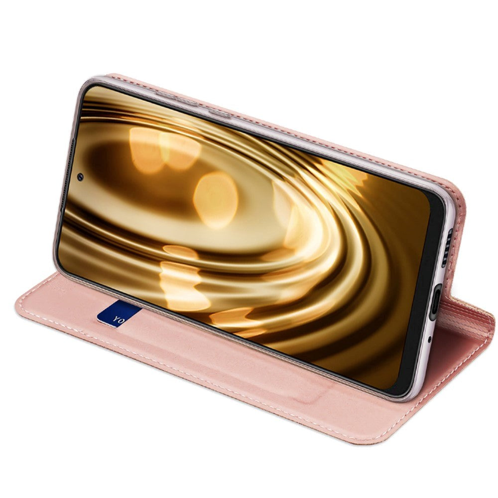 DUX DUCIS Samsung Galaxy A73 (5G) Skin Pro Series Thin Wallet Flip Cover - Rose Gold