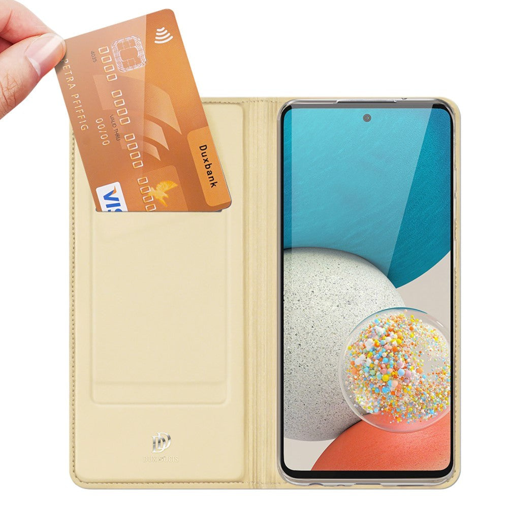 DUX DUCIS Samsung Galaxy A73 (5G) Skin Pro Series Thin Wallet Flip Cover - Guld