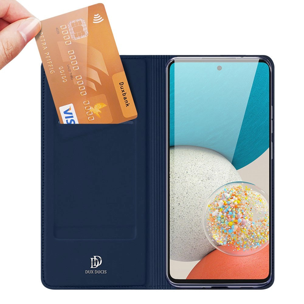 DUX DUCIS Samsung Galaxy A73 (5G) Skin Pro Series Thin Wallet Flip Cover - Blå
