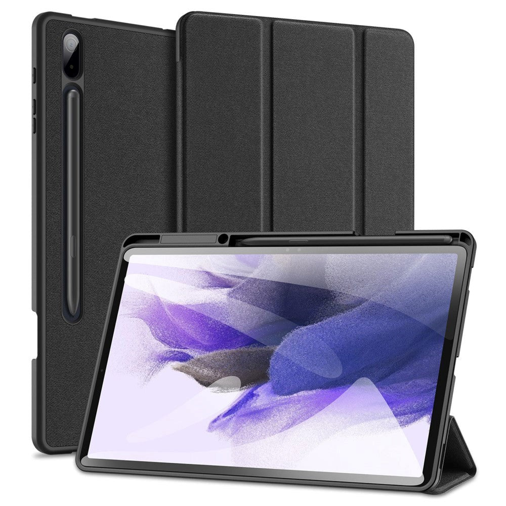 DUX DUCIS Samsung Galaxy Tab S8 Plus / S7 Plus 12.4" DOMO Series Flip Cover m. Pen Holder - Sort