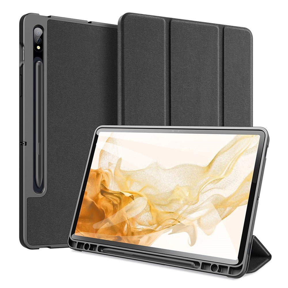 DUX DUCIS Samsung Galaxy Tab S8 DOMO Series Flip Cover - Penholder - Sort