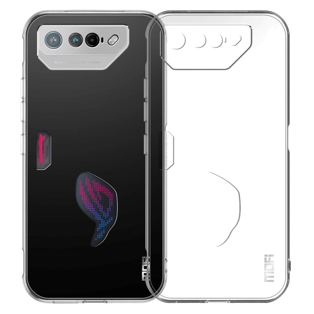 Asus Rog Phone 7 MOFI Fleksibelt Plastik Mobil Cover - Gennemsigtig