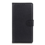 Sony Xperia 1 II Læder Cover m. Kortholder Litchi Grain - Sort