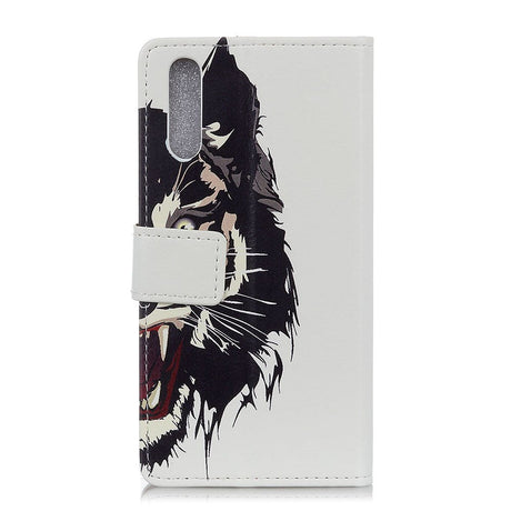 Sony Xperia L4 Læder Cover m. Kortholder - Tiger og Ulv