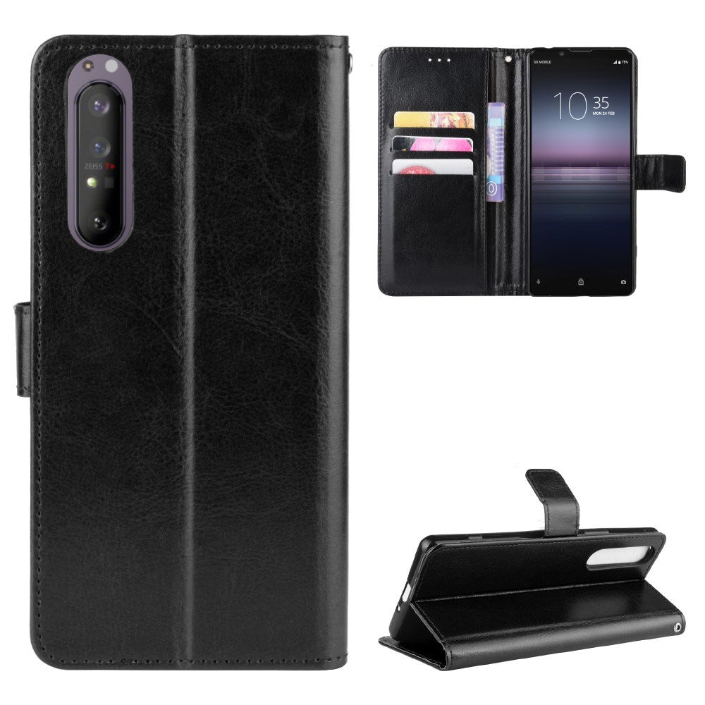 EIDERWOOD Sony Xperia 5 II Læder Mobil Cover m. Pung & Strop - Sort