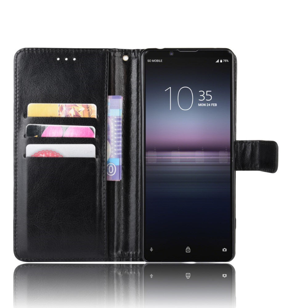 EIDERWOOD Sony Xperia 5 II Læder Mobil Cover m. Pung & Strop - Sort