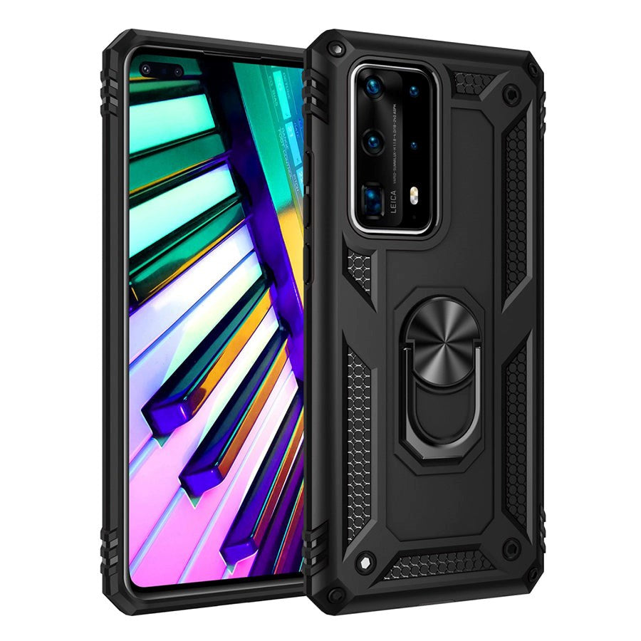 Huawei P40 Armor Håndværker Case m. Kickstand Sort