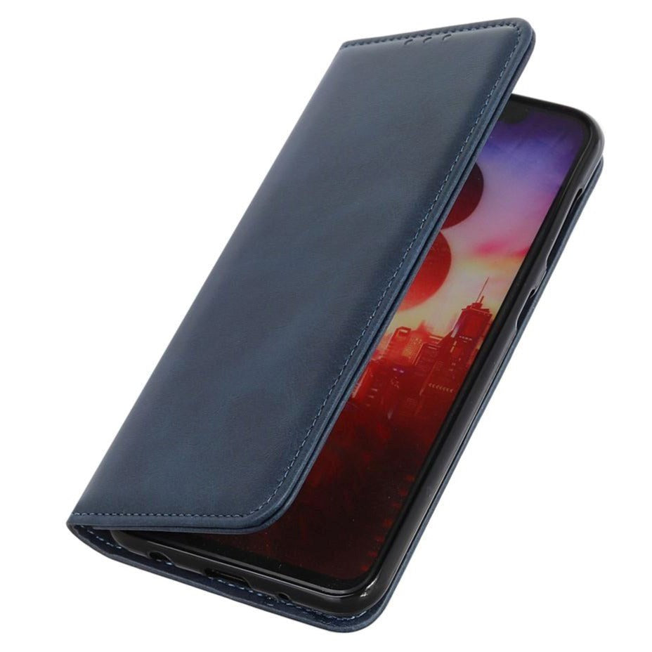 Huawei P Smart (2021) Moderne Flip Læder Cover m. Pung - Blå