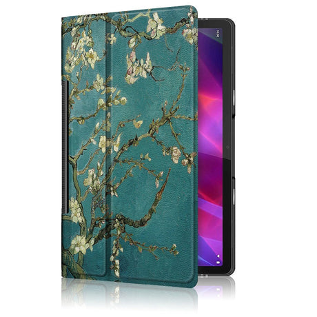 Lenovo Yoga Tab 11 Læder Cover m. Stander - Hvide Blomster