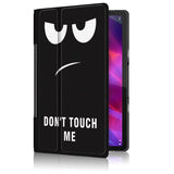 Lenovo Yoga Tab 11 Læder Cover m. Stander - "Don't Touch Me"