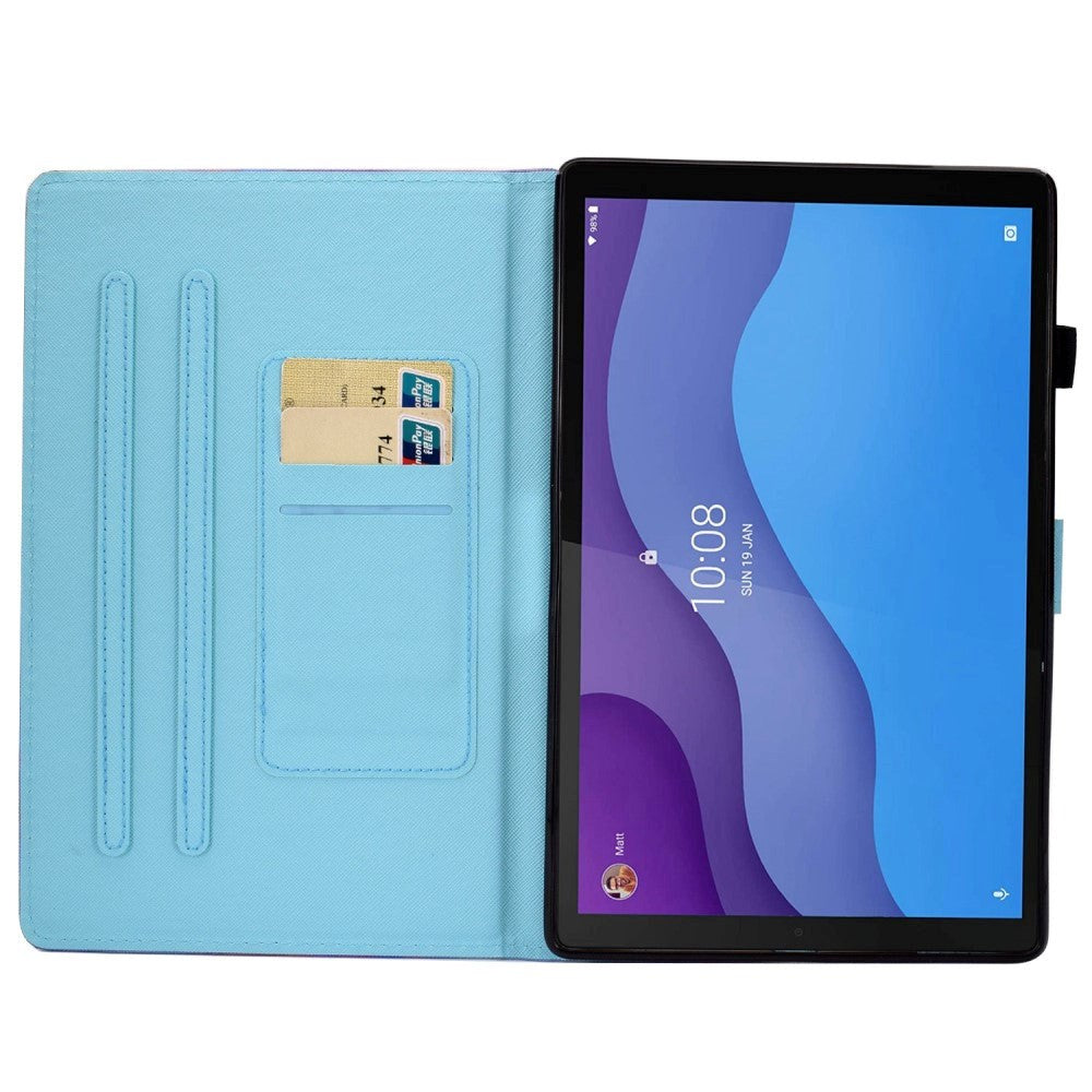 Lenovo Tab M10 (3. Gen) 10.1" (TB-328F/TB-328X) Flip Cover m. Kortholder & Ståfunktion - Farverigt Mønster