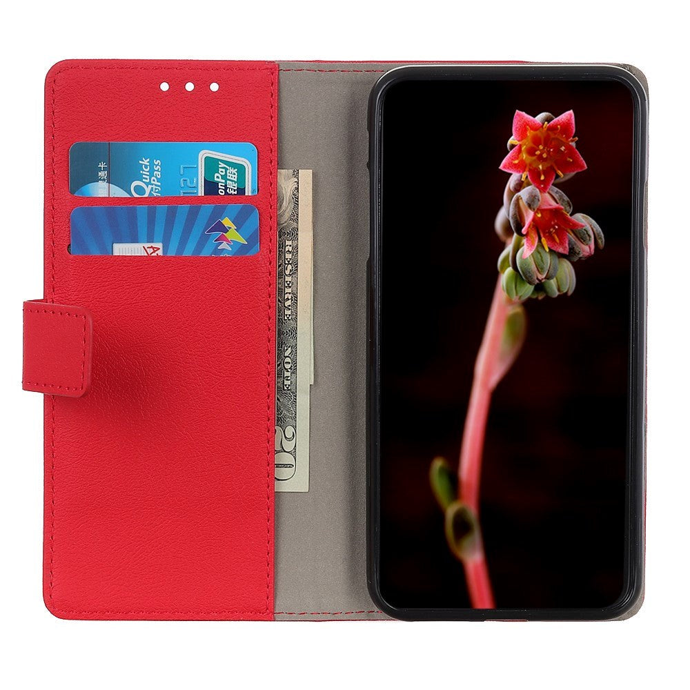 Xiaomi Redmi Note 8 Flip Læder Cover m. Pung - Rød