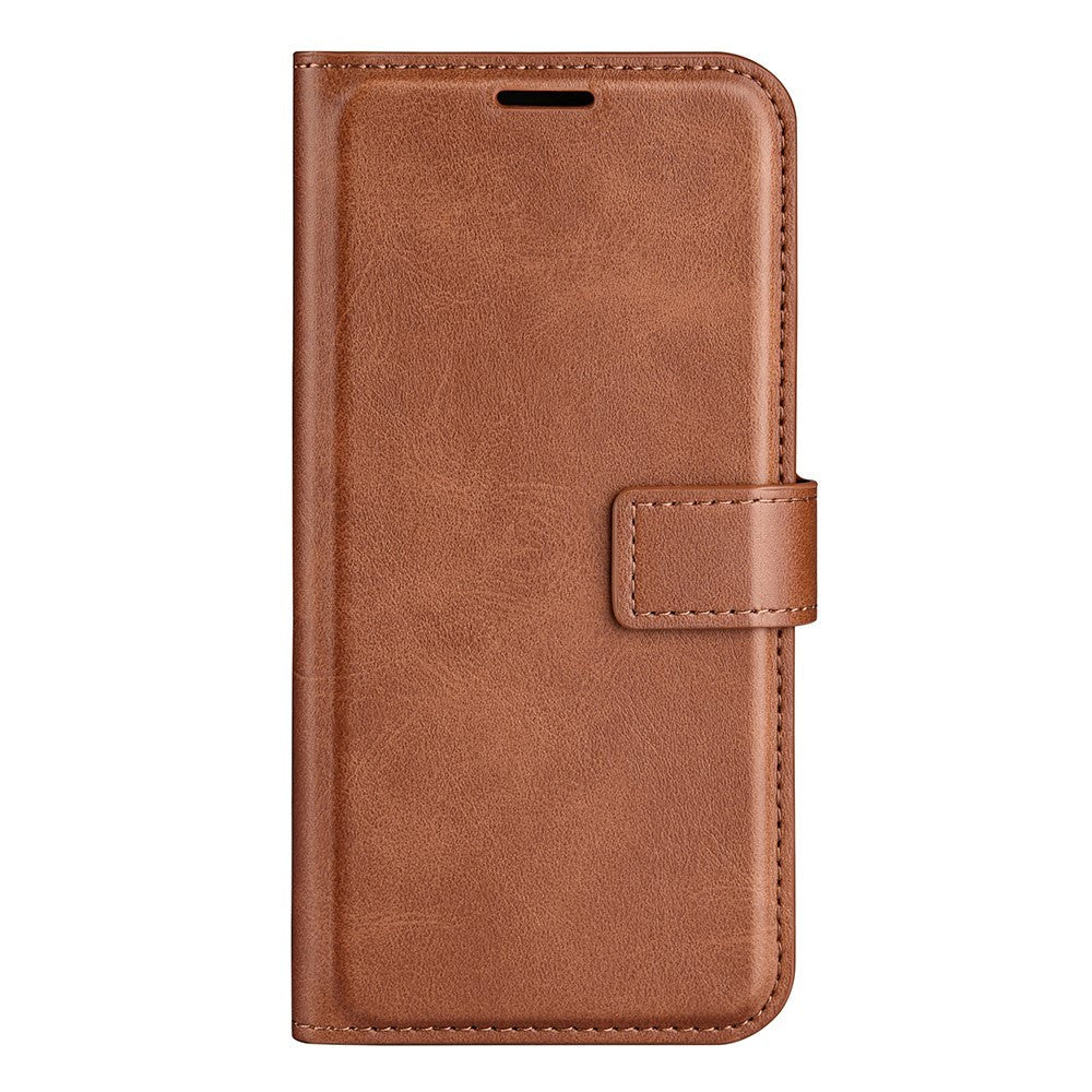 Xiaomi Redmi Note 11 Pro+ (Plus) Læder Flip Mobil Cover m. Kortholder & Magnetisk Åbne/Lukke Funktion - Brun