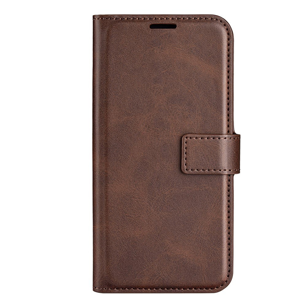 Xiaomi Redmi Note 11 Pro+ (Plus) Læder Flip Mobil Cover m. Kortholder & Magnetisk Åbne/Lukke Funktion - Mørke Brun