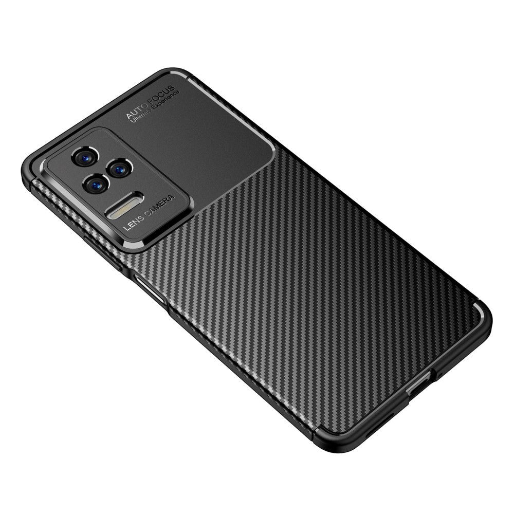 Xiaomi Poco F4 Brushed Carbon Mobil Cover - Sort