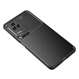 Xiaomi Poco F4 Brushed Carbon Mobil Cover - Sort