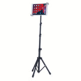 Transportabel Tripod Stativ m. Justerbar Tablet Holder - Sort