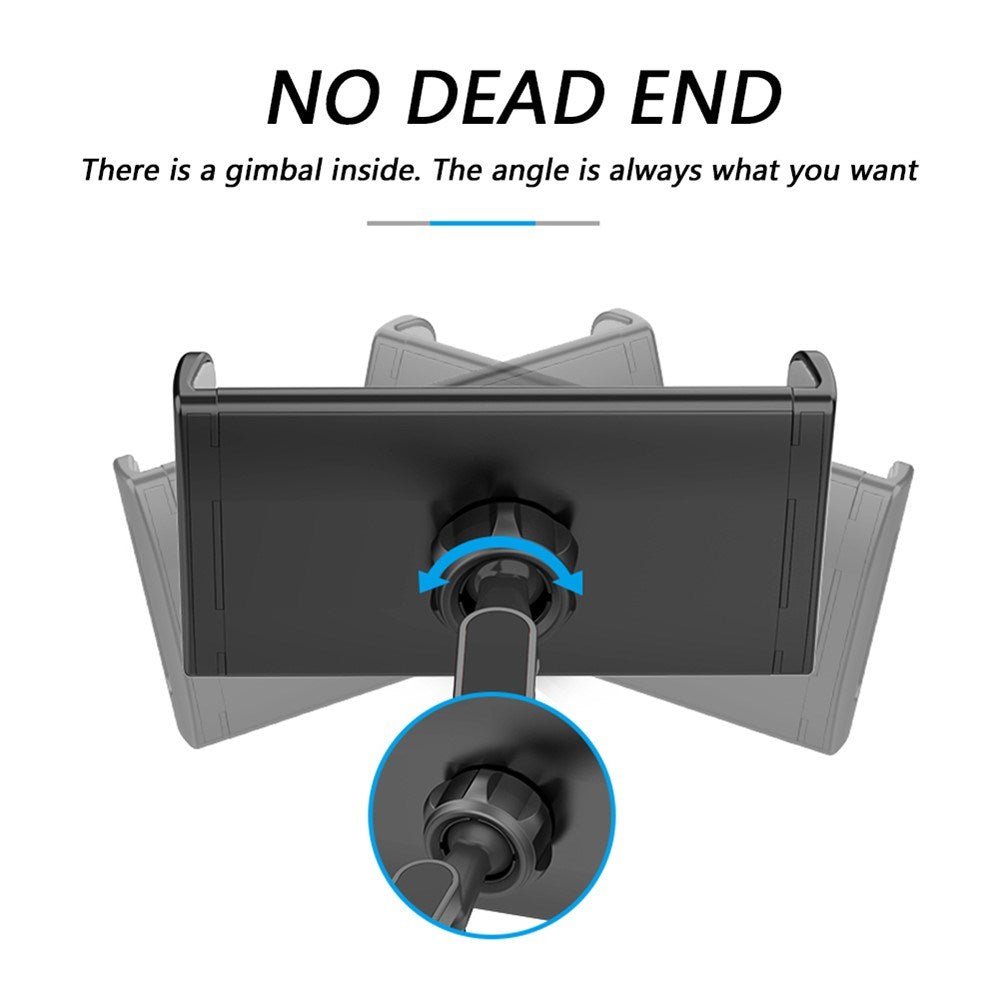 Backseat Car Mount Til Bilens Nakkestøtte - Max Mobil: 195mm x 100mm - Sort