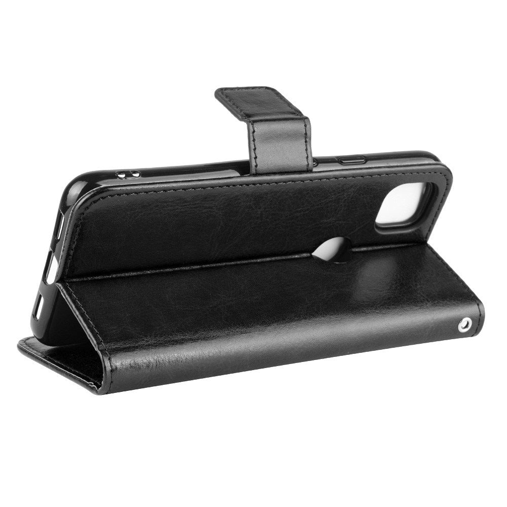 EIDERWOOD Google Pixel 4a Læder Mobil Cover m. Pung & Strop - Sort