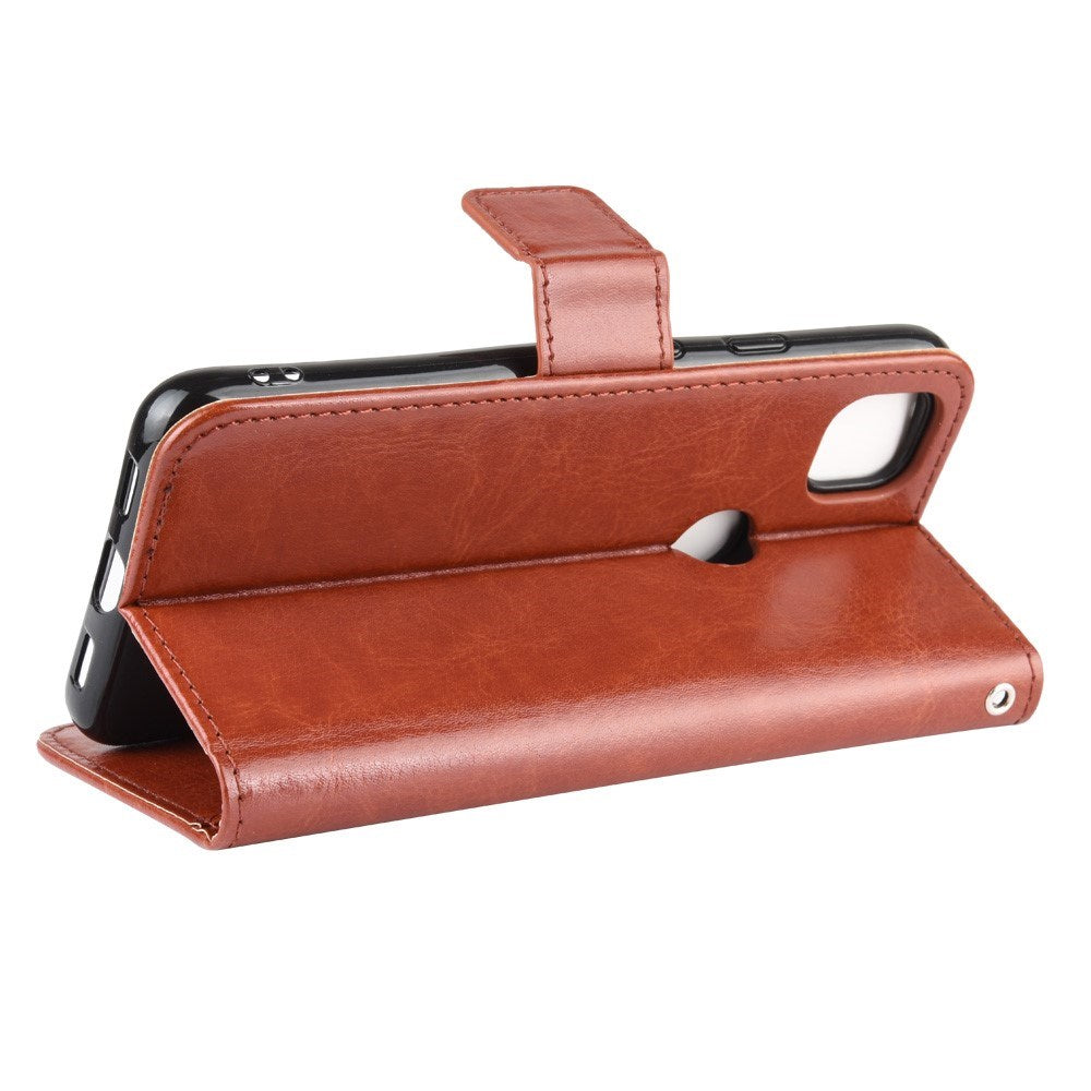 EIDERWOOD Google Pixel 4a Læder Mobil Cover m. Pung & Strop - Brun