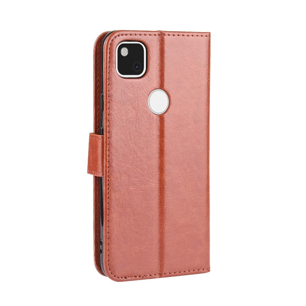 EIDERWOOD Google Pixel 4a Læder Mobil Cover m. Pung & Strop - Brun