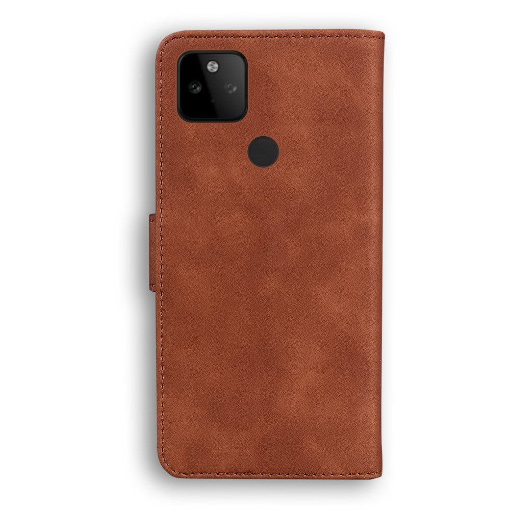 EIDERWOOD Google Pixel 5a Kunstlæder Mobil Cover m. Pung - Brun