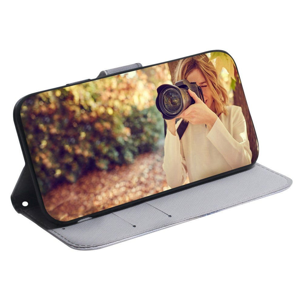 Google Pixel 6 Læder Mobil Cover m. Pung & Print - Ulv