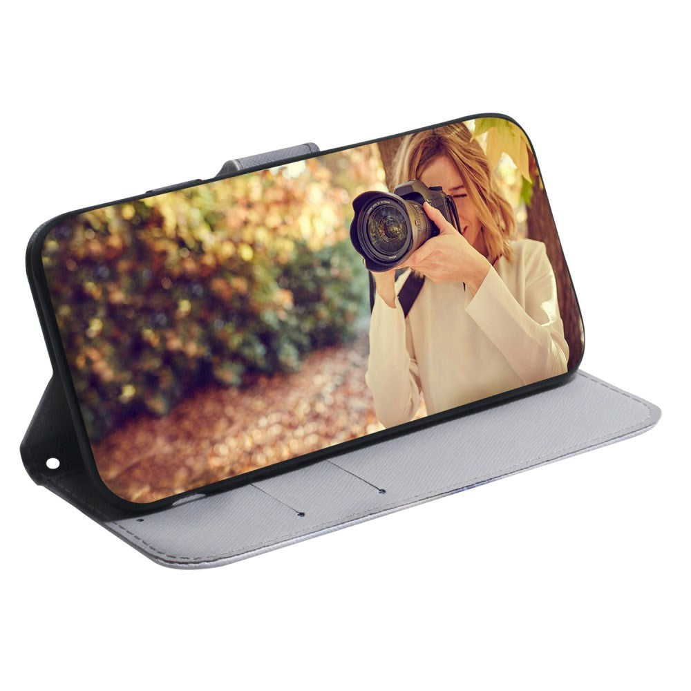 Google Pixel 6 Læder Mobil Cover m. Pung & Print - Tiger