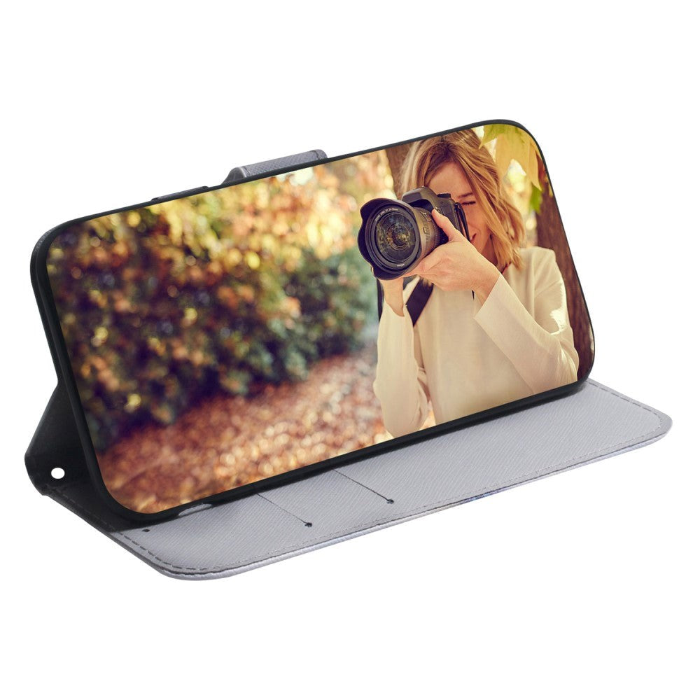 Google Pixel 6 Pro Læder Mobil Cover m. Pung & Print - Træ