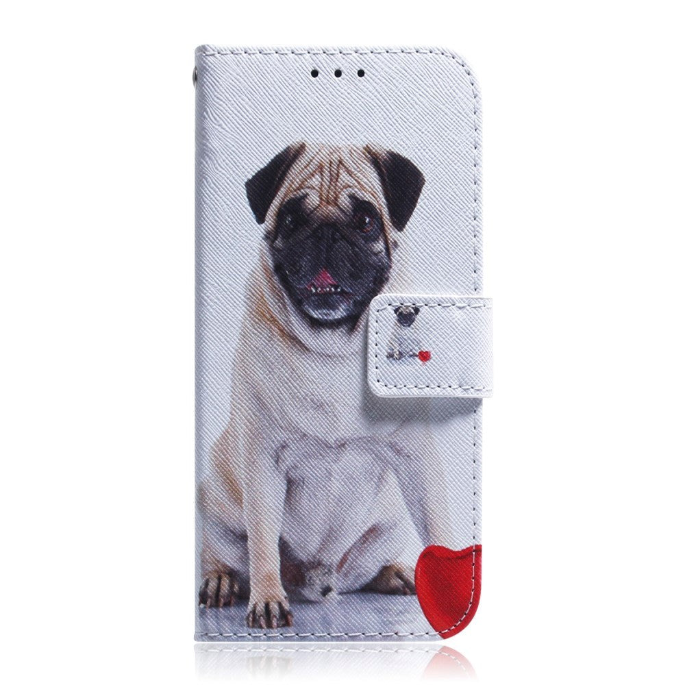 Google Pixel 6 Pro Læder Mobil Cover m. Pung & Print - Hund