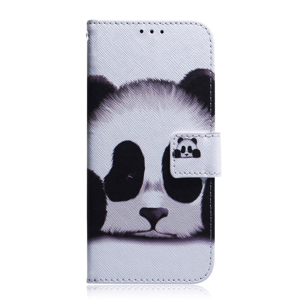 Google Pixel 6 Pro Læder Mobil Cover m. Pung & Print - Panda