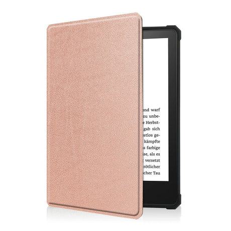 Amazon Kindle Paperwhite 5 11th Generation (2021) Læder Kindle Cover m. Vågeblus Funktion - Rose Gold